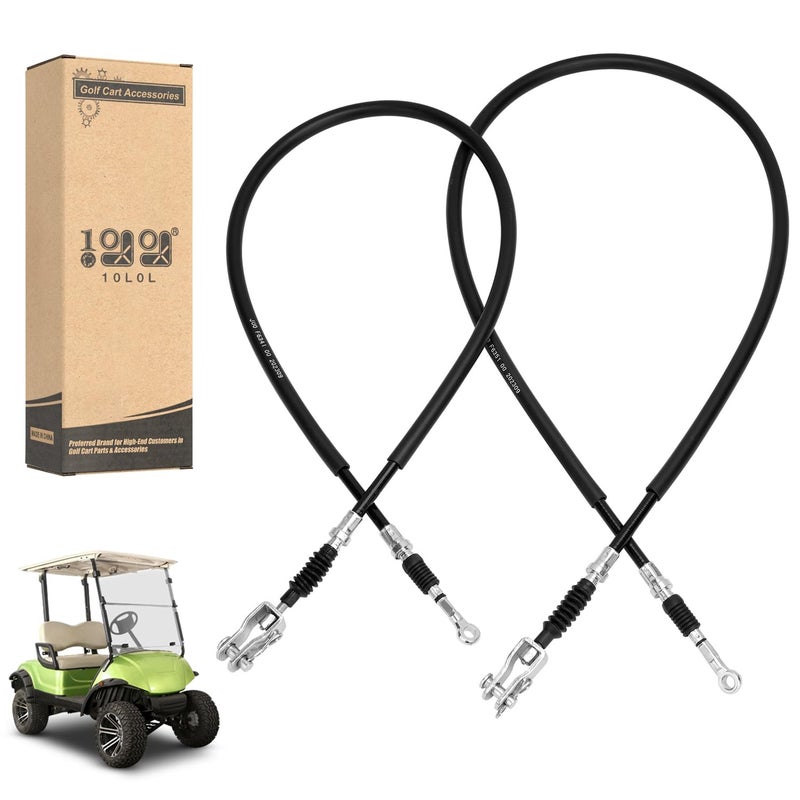 10L0L Golf Cart Brake Cable Set Compatible with for Yamaha G8 G14 G16 G19 G20 G22 Gas and Electric Golf Carts (Passenger Side #JF2-F6351-10 & Driver Side #JF2-F6341-00) - Image 1